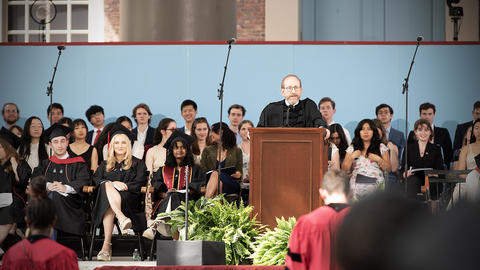 Harvard President Alan Garber speaks at Baccalaureate 2025