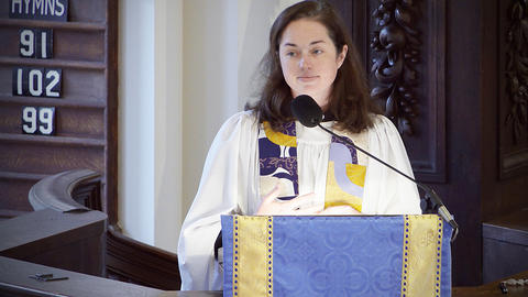 The Rev. Alanna Sullivan preaches from the pulpit Nov. 30, 2025