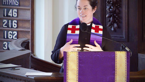 The Rev. Alanna Sullivan preaches from the pulpit March 15, 2026