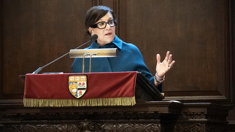 Penny Pritzker, Senior Fellow of the Harvard Corporation, and former Secretary of Commerce (2014-2017), speaks at Morning Prayers, March 31, 2026