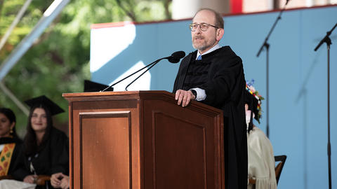 Harvard President Alan Garber speaks at Baccalaureate 2026