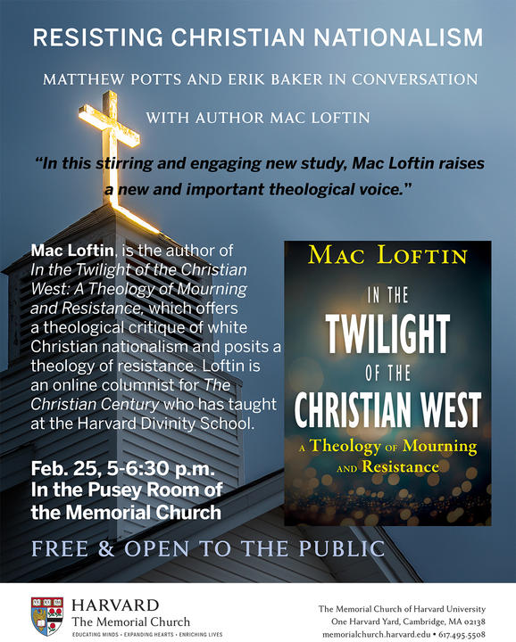 Resisting Christian Nationalism book talk poster