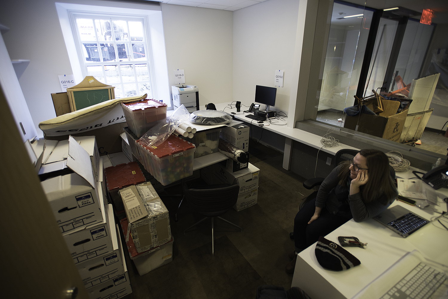 Unpacking staff offices
