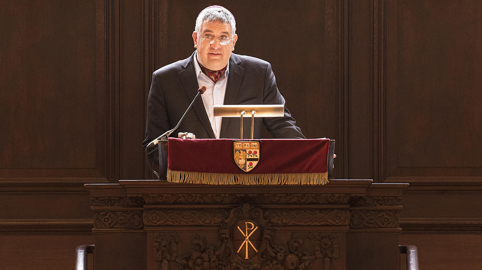 Jonah Steinberg speaks at Morning Prayers