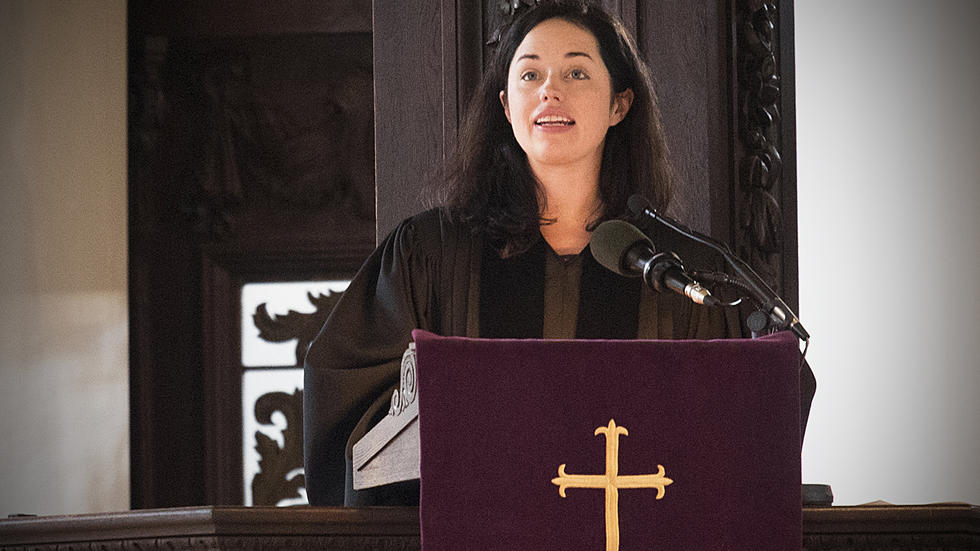 The Rev. Alanna C. Sullivan preaches at Sunday Services