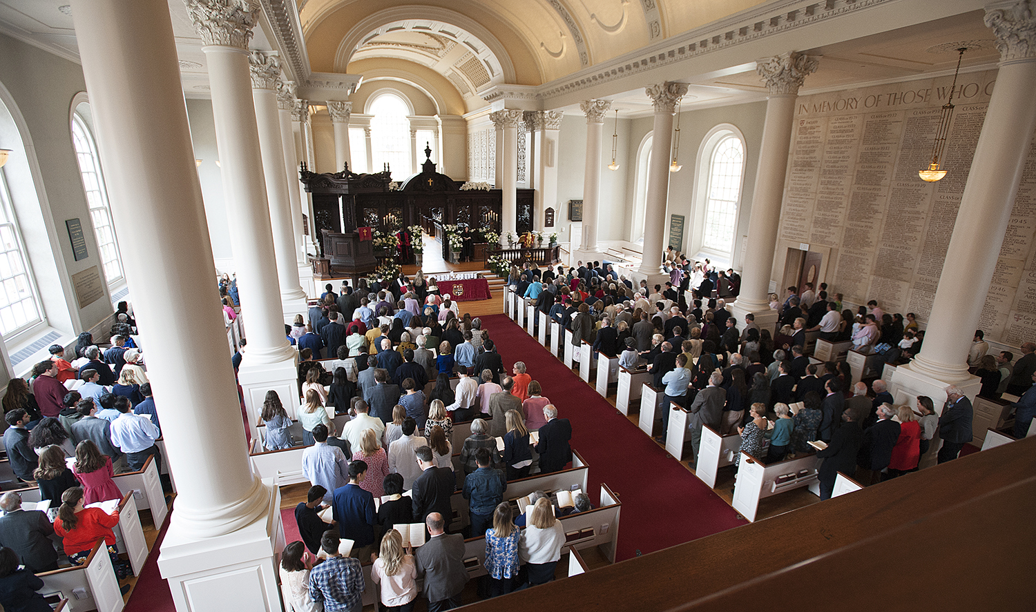 Sunday service in the Memorial Church Sanctuary