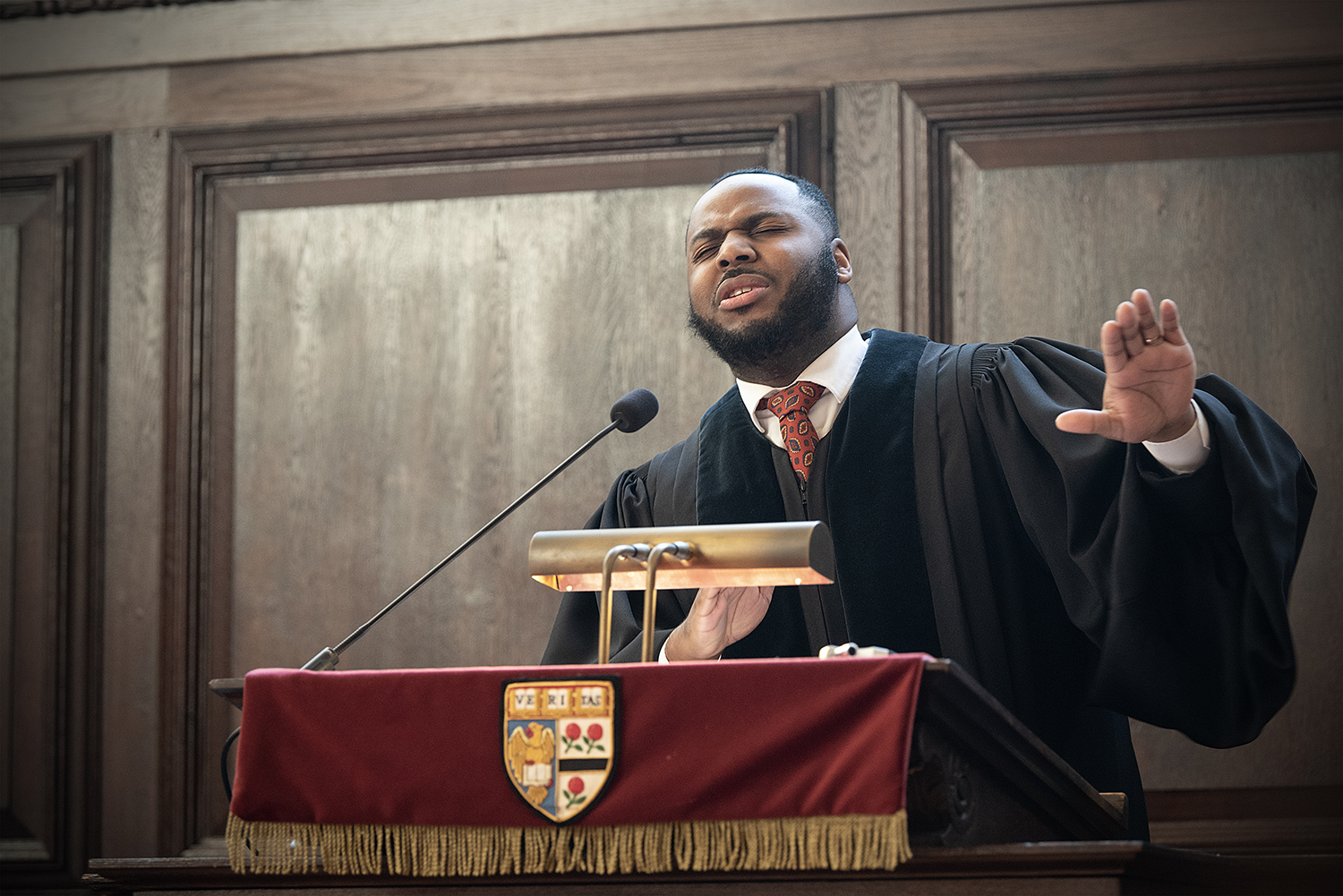 The Rev. Calvon Jones speaks at Morning Prayers