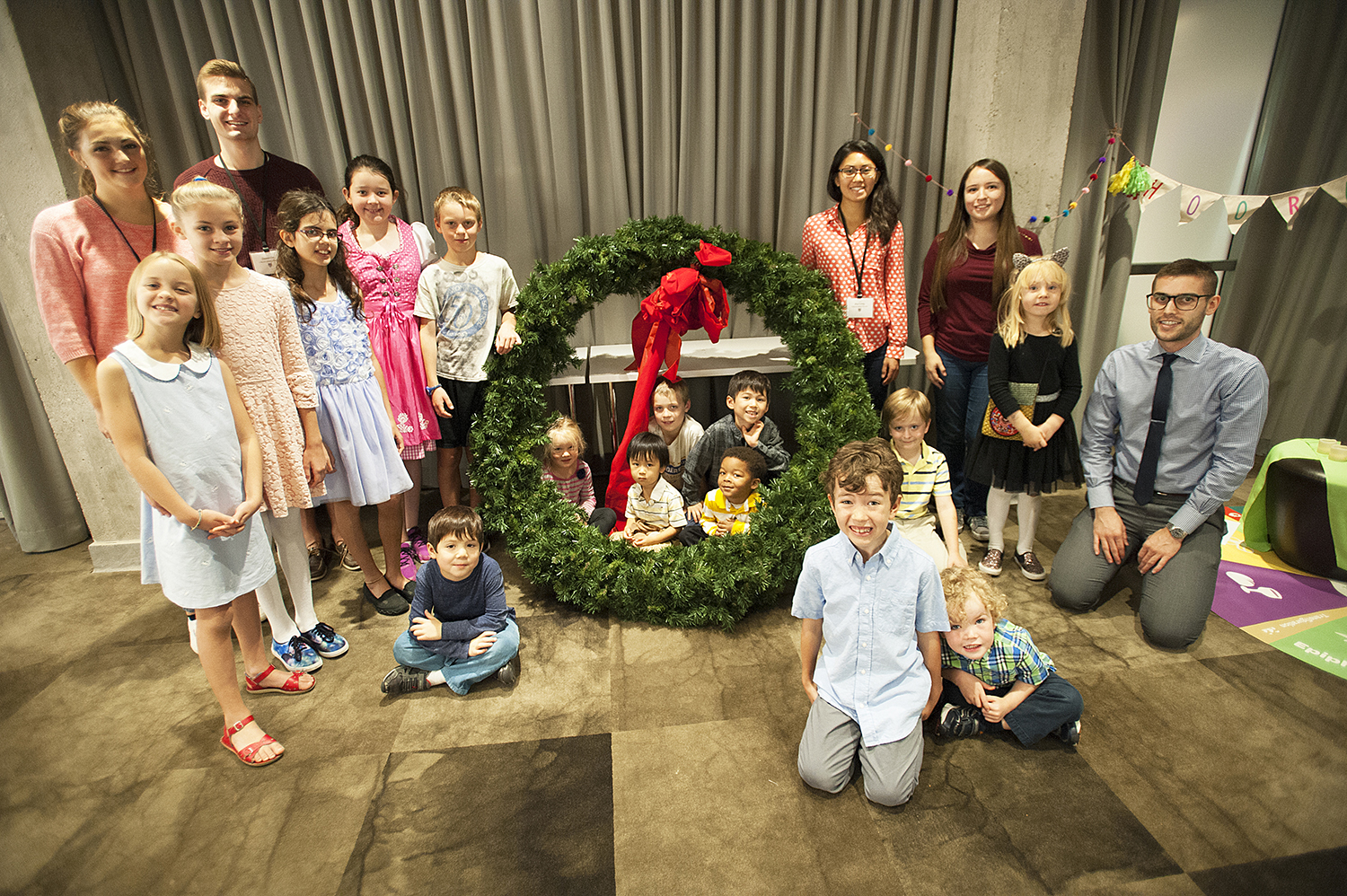 Students from the Church School collect toys for area children
